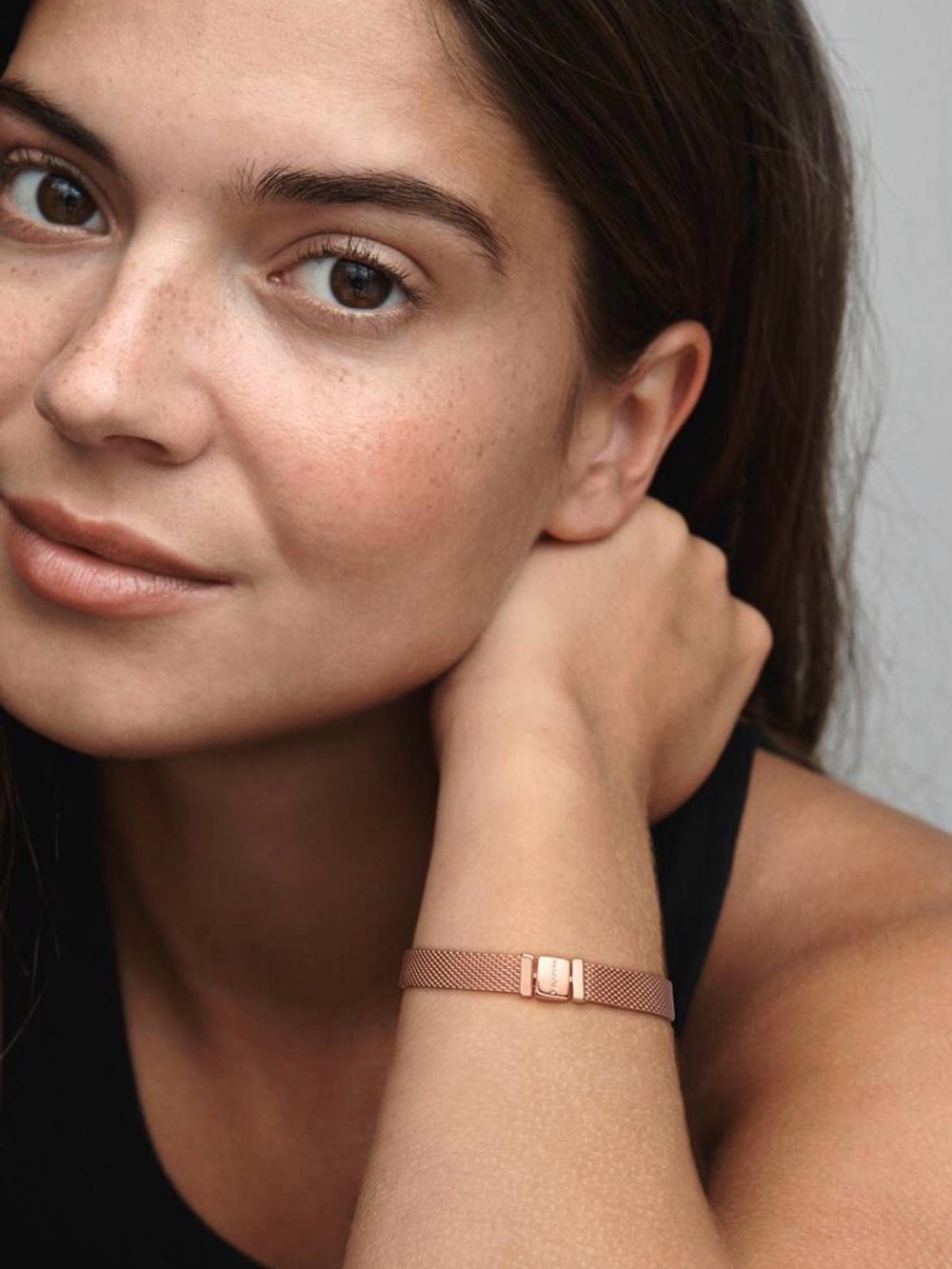 Pandora Rose Gold Reflexions Mesh Bracelet